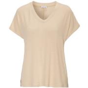 Damella Knitted Lounge T-Shirt Sand Small Dame