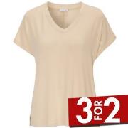 Damella Knitted Lounge T-Shirt Sand XX-Large Dame