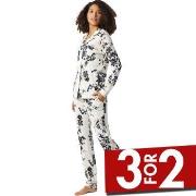 Schiesser Contemporary Nightwear Interlock Pyjama Svart/Hvit 42 Dame