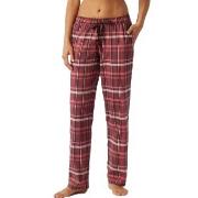Schiesser Mix and Relax Long Flannel Pants Rød/Brun bomull 40 Dame