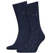 Tommy Hilfiger Strømper 2P Men Dot Socks Blå/Brun Str 39/42 Herre