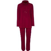 Damella Bamboo Frenchterry Suit Rød Bambus Large Dame