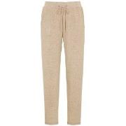 Damella Knitted Lounge Pants Beige XX-Large Dame