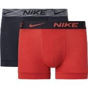 Nike 2P Dri-Fit ReLuxe Trunk Rød/Svart Large Herre