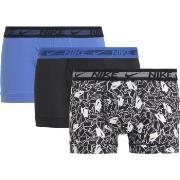 Nike 3P Dri-Fit Ultra Stretch Micro Boxer Svart/Blå polyester Large He...