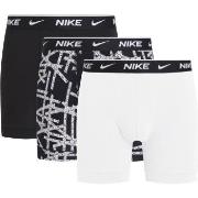 Nike 3P Everyday Cotton Stretch Boxer Brief Svart/Hvit bomull Medium H...