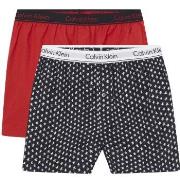 Calvin Klein 2P Holiday Woven Boxers Rød/Svart polyamid Large Herre