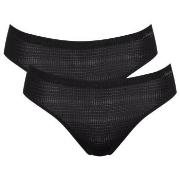 Sloggi Truser 2P ZERO Motion Ultra High Leg Brief Svart polyester Smal...