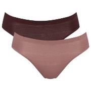 Sloggi Truser 2P ZERO Motion Ultra High Leg Brief Brun polyester Large...