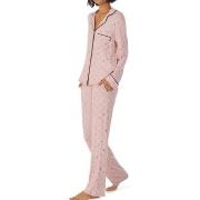 DKNY Less Talk More Sleep Long Sleeve Top And Pant Rosa viskose X-Larg...