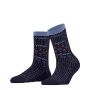 Falke Strømper Norway Love Socks Blå Mønster Str 39/42 Dame