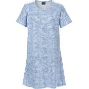 Trofe Croco Big T-Shirt Dress Blå Mønster bomull Small Dame