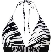 Calvin Klein Print Triangle Bikini Top Zebra X-Large Dame