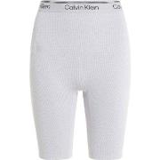 Calvin Klein Sport Ribbed Knit Shorts Lysgrå polyester Large Dame