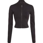 Calvin Klein Sport Seamless Zip Up Jacket Svart polyamid Large Dame