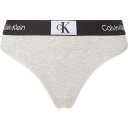 Calvin Klein Truser CK96 Cotton Thong Lysgrå bomull X-Large Dame