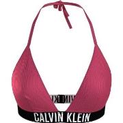 Calvin Klein Instense Power Triangle Bikini Top Rosa nylon Large Dame