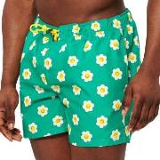 Happy socks Badebukser Smiley Daisy Swim Shorts Grønn m blomst X-Large...
