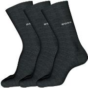 BOSS Strømper 3P RS Finest Soft Cotton Sock Mørkgrå  Str 47/50 Herre