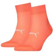 Puma Strømper 2P Sport Light Quarter Socks Korall Str 43/46