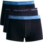 Gant 3P Cotton Trunks Svart/Blå bomull Medium Herre