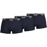 BOSS 6P Cotton Stretch Trunks Mørkblå bomull Medium Herre