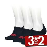 Levis Strømper 3P Footie High Rise Batwing Logo Socks Marine Str 35/38...