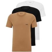 BOSS 3P Classic Cotton Solid T-Shirt Mixed bomull Large Herre