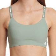 adidas BH BOS Micro Cut Free Scoop Lounge Bra Oliven Small Dame