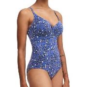 Chantelle EOS Underwire Swimsuit Blå Mønster D 80 Dame