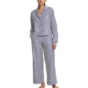 Polo Ralph Lauren Long Sleeve Pyjamas Set Marine Stripet bomull Medium...