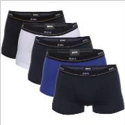BOSS 5P Jersey Quality Cotton Mix Solid Cotton Trunks Mixed bomull Lar...