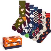 Happy Sock A Wild Week Socks Gift Set Strømper 7P Mixed bomull Str 41/...
