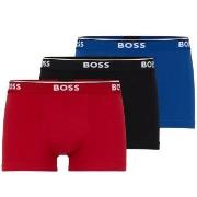 BOSS 3P Cotton Stretch Trunks Svart/Blå bomull Small Herre