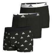 adidas 3P Active Flex Cotton Trunk Svart mønstret bomull Medium Herre