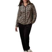 Trofe Zebra Velvet Set Svart/brun polyester X-Large Dame