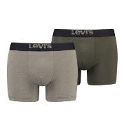 Levis 2P Men Optical Illussion Boxer Brief Khaki bomull Medium Herre