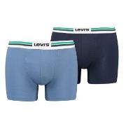 Levis 2P Men Sportswear Logo Boxer Brief Marine/Blå bomull Large Herre