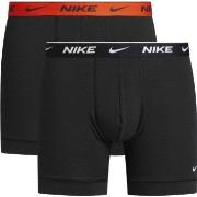 Nike 2P Cotton Stretch Boxer Brief Svart/Oransje bomull Large Herre
