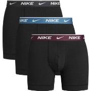 Nike 3P Everyday Essentials Cotton Stretch Boxer Svart/Vinrød bomull S...