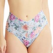 Hanky Panky Truser Signature Lace Print Retro Thong Blå Mønster nylon ...