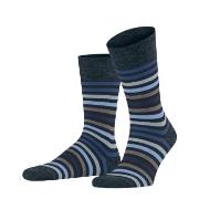 Falke Strømper Stripe Socks Marine/Blå Str 47/50 Herre