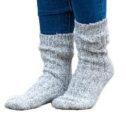 Trofe Knitted Wool Sock Strømper Grå Str 43/46 Dame