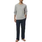 Marc O Polo Men Long Pyjama Set Marine/Grå bomull X-Large Herre