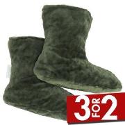 Damella Strømper Jaquard Fleece Slippers Grønn polyester Str 35/37 Dam...