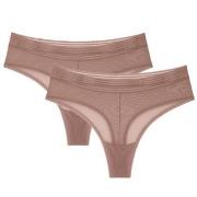 Triumph Truser 2P Tempting Sheer Highwaist String Beige polyester X-Sm...