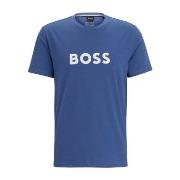 BOSS T Shirt RN Blå bomull Small Herre