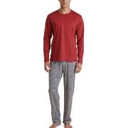 Calida Relax Streamline Long Pyjama Rød Mønster bomull Medium Herre