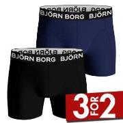 Bjorn Borg Bamboo Cotton Blend Boxer 2P Svart/Blå Small Herre