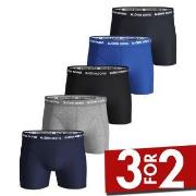 Björn Borg 5P Essential Shorts Solids Blå/Grå bomull XX-Large Herre